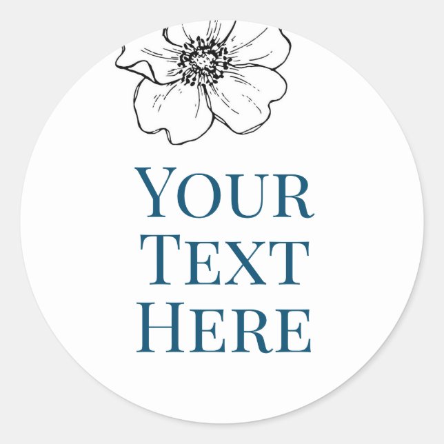 create your own image text sticker blue baby boy (Front)
