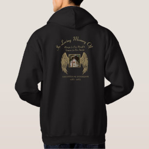 Create Your Own In Loving Memory Black Gold Hoodie