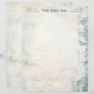 Create Your Own Industrial Stucco Look Grunge Custom Letterhead