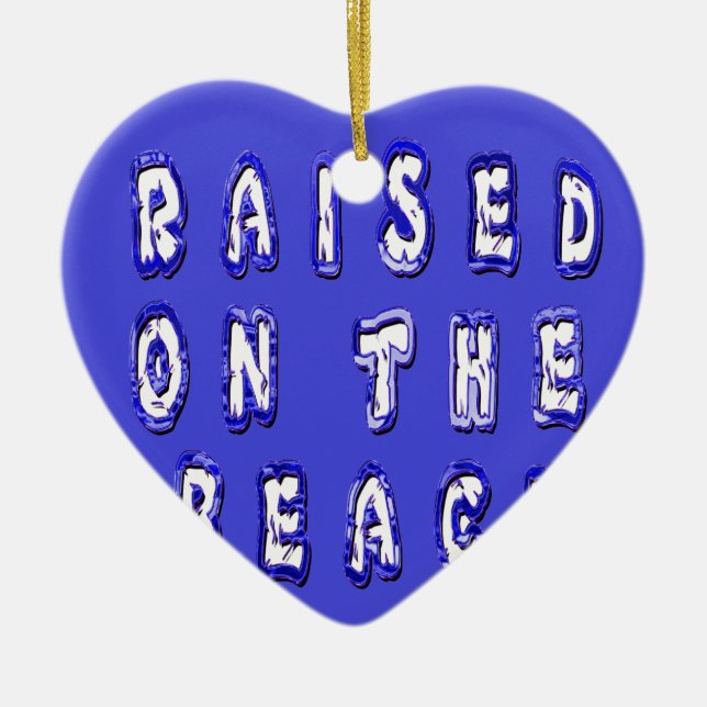 Create Your Own Inspirational Beach Life Ceramic Ornament (Front)