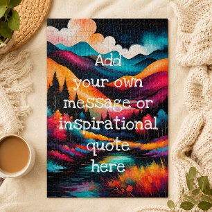 create your own inspirational message,landscape jigsaw puzzle