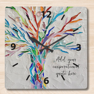 Create Your Own Inspirational Message Square Wall Clock