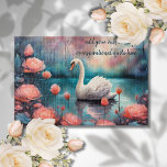 create your own inspirational message,swan jigsaw puzzle<br><div class="desc">Experience the magic of our jigsaw puzzles, where art meets challenge. Uncover captivating designs that tell stories in every piece. Add your personal touch with motivational quotes or messages, transforming each puzzle into a unique journey, or just easily remove the quote for a purely visual masterpiece , just clicking the...</div>