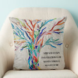 Create Your Own Inspirational/Motivational Quote  Cushion<br><div class="desc">This unique pillow is decorated with a colourful mosaic Tree of Life design.
Add your chosen quote to personalise this pillow. 
Click Customise Further to edit font,  font size and font colour.
Original Mosaic © Michele Davies.</div>