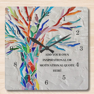 Create Your Own Inspirational/Motivational Quote Square Wall Clock