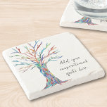 Create Your Own Inspirational Motivational Quote Stone Coaster<br><div class="desc">This unique stone coaster is decorated with a colourful mosaic Tree of Life design.
Add your chosen quote or message to personalise it. 
Click Customise Further to change the font,  font size,  and font colour.
Original Mosaic © Michele Davies.</div>