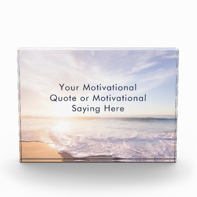 Create Your Own Inspirational Photo Quote Beach Block (Front)