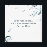 Create Your Own Inspirational Quote Blue Flower Magnet<br><div class="desc">Create your own motivational or inspirational magnet. Navy blue abstract watercolor flower background and modern typeface to customise your quote. You can add your own text to the magnet by clicking on Personalise this template. The font and font colour can be changed. For custom orders contact me at byDivineBlissStudio@gmail.com.</div>