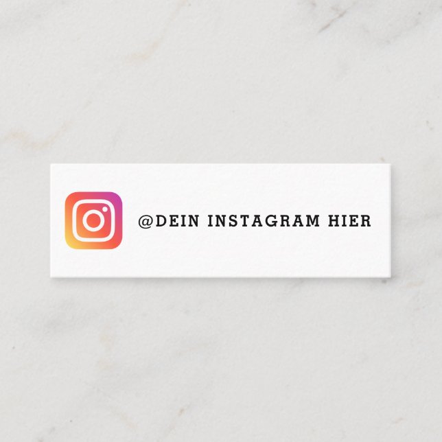 Create your own Instagram Business Card (Front)