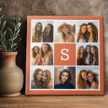 Create Your Own Instagram Collage Custom Monogram Ceramic Tile<br><div class="desc">Use 8 square photos to create a unique and personal gift. If you need to adjust the pictures,  click on the customise tool to make changes.</div>