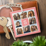 Create Your Own Instagram Collage Custom Monogram Key Ring<br><div class="desc">Use 8 square photos to create a unique and personal gift. Or you can keep the hipster puppy and make a trendy keepsake. If you need to adjust the pictures,  click on the customise tool to make changes.</div>