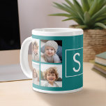 Create Your Own Instagram Collage Custom Monogram Large Coffee Mug<br><div class="desc">Use 8 square photos to create a unique and personal gift. Or you can keep the hipster puppy and make a trendy keepsake. If you need to adjust the pictures,  click on the customise tool to make changes.</div>