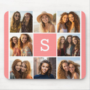 Create Your Own Instagram Collage Custom Monogram Mouse Pad