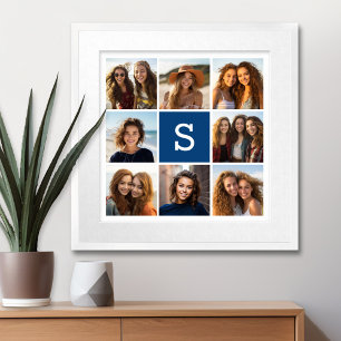 Create Your Own Instagram Collage Custom Monogram Poster
