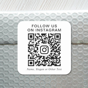Create Your Own Instagram QR Code Promotional Square Sticker