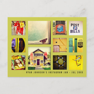 Create Your Own Instagram Square Photo Collage Pos Postcard