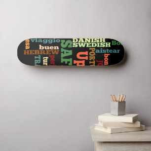 Create Your Own International Best Wishes Trip art Skateboard