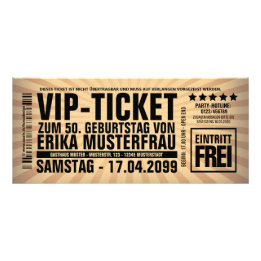 Create your own invitations as a VIP TICKET