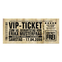 Create your own invitations as a VIP TICKET