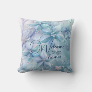 Create Your Own Iridescent Christmas Poinsettias Cushion