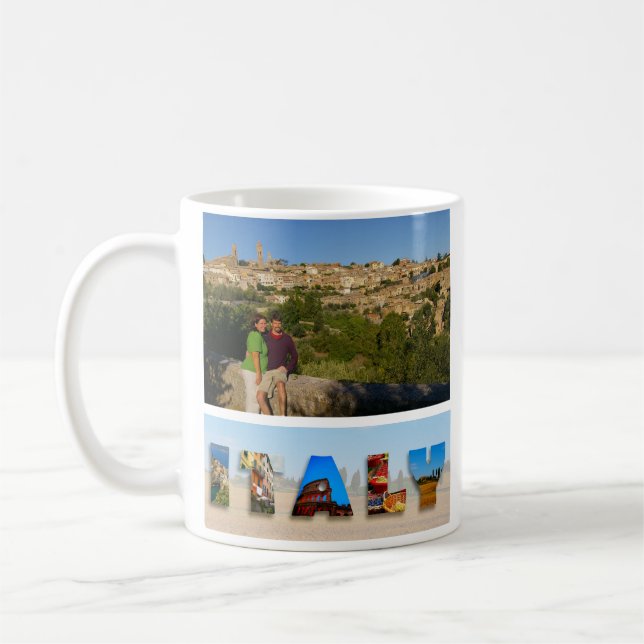 Create Your Own Italy Vacation Travel Photo Coffee Mug (Left)