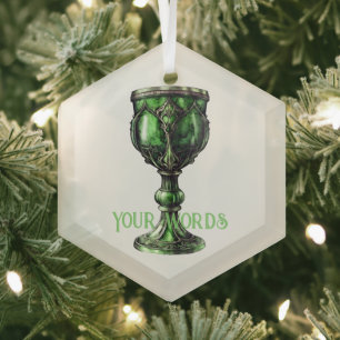 Create Your Own Jade Green Chalice Glass Tree Decoration