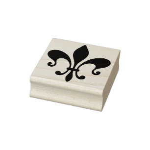 Create Your Own Jester's Fleur De Lis Rubber Stamp
