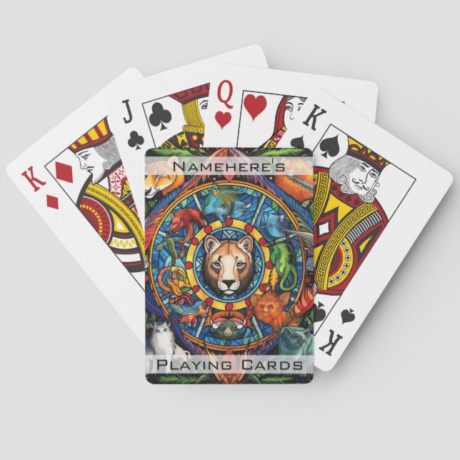 Create Your Own Jungle Animals Playing Cards (Back)