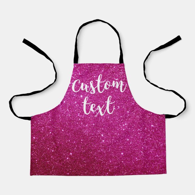 Create Your Own Junior Glitter  Personalised Kids Apron (Front)