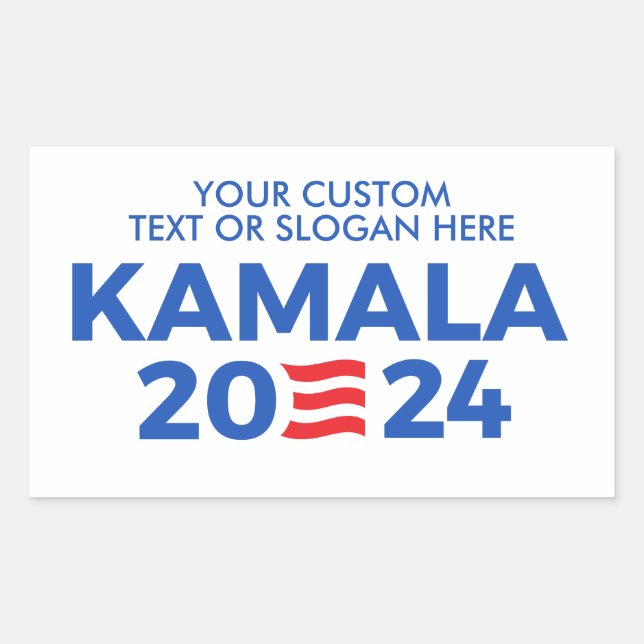 Create Your Own Kamala Harris 2024 Rectangular Sti Rectangular Sticker (Front)