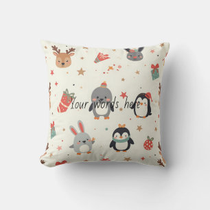 Create Your Own Kawaii Christmas Animals Cushion