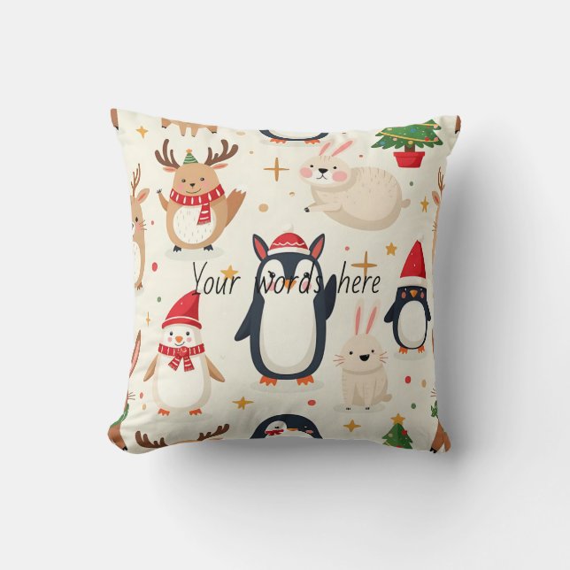 Create Your Own Kawaii Friends Animals Cushion (Front)