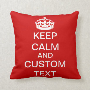 Create Your Own Keep Calm and Carry On Customised Cushion