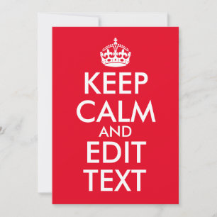Create Your Own Keep Calm and Edit Text Card