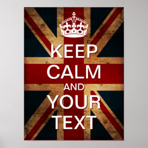 Create Your Own Keep Calm & Carry On! (Union Jack) Poster