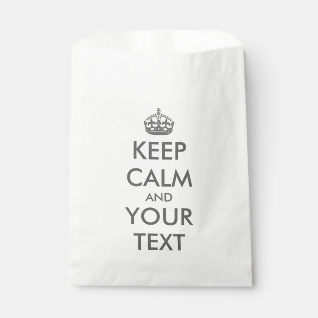 Create your own KEEP CALM Favour Bag (Front)