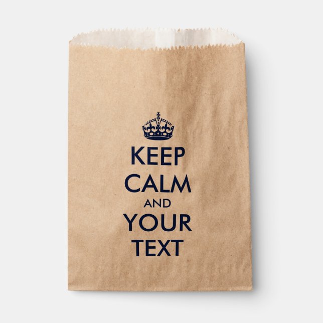 Create your own KEEP CALM Favour Bag (Front)