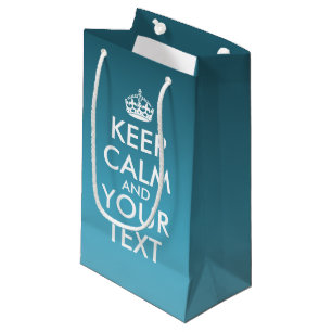 Create Your Own "KEEP CALM" gift bag! (medium) Small Gift Bag