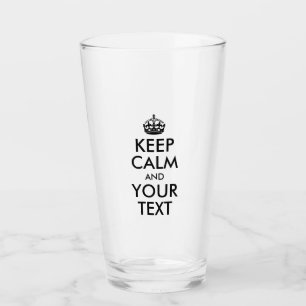 Create Your Own Keep Calm Text Glass