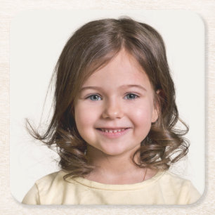 Create Your Own Kid Child Photo Custom Picture Square Paper Coaster