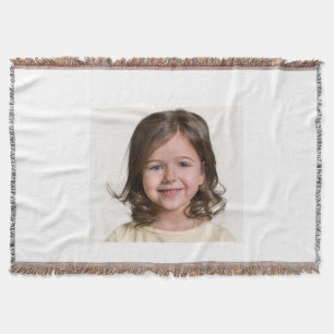 Create Your Own Kid Child Photo Custom Picture Throw Blanket