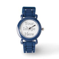 Create Your Own Kids Blue Silicone Watch