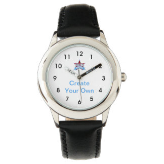 Create Your Own Kids Stainless Steel Black Watch