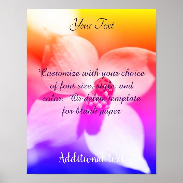 Create Your Own Ladybug On Dogwood Rainbow Hues Poster (Front)