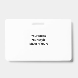 Create Your Own Landscape PVC Plastic ID Badge