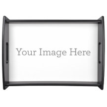 Create Your Own Large Black Serving Tray