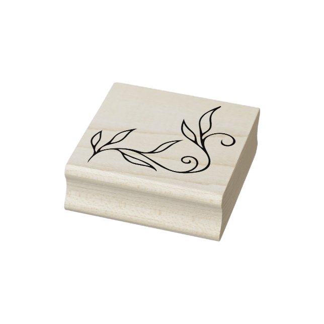 Create Your Own Leafy Vine Corner Floral Rubber Stamp (Stamp)
