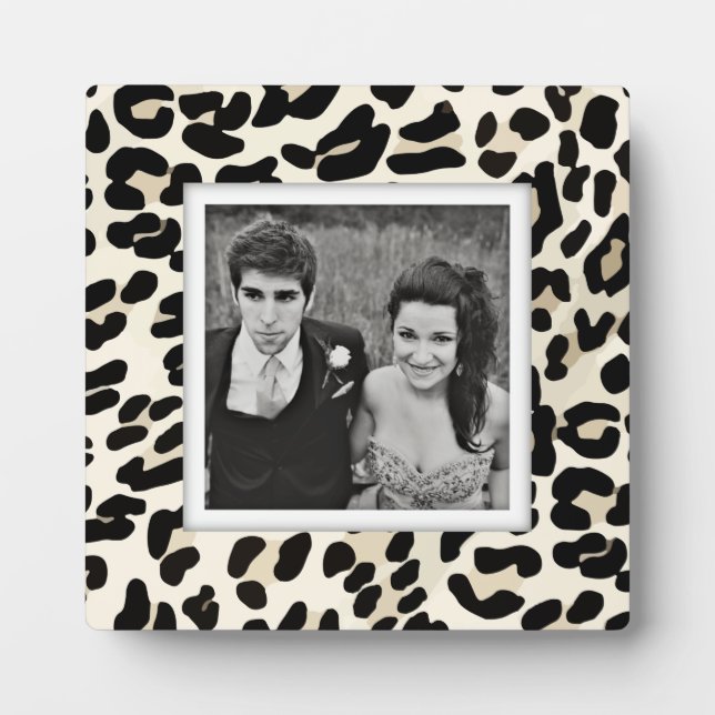 Create-Your-Own Leopard Print Photo Frame Plaque (Front)