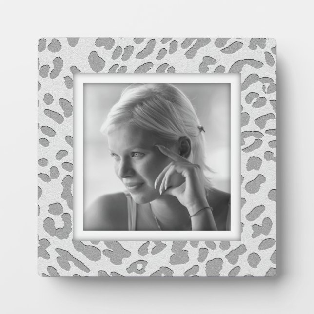 Create-Your-Own Leopard Print Photo Frame Plaque (Front)