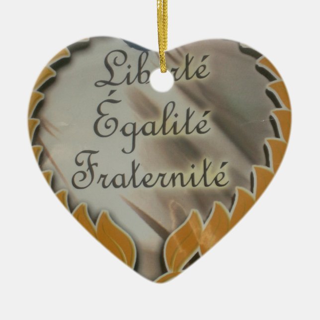 Create Your Own Liberty Equality Fraternity Ceramic Ornament (Front)